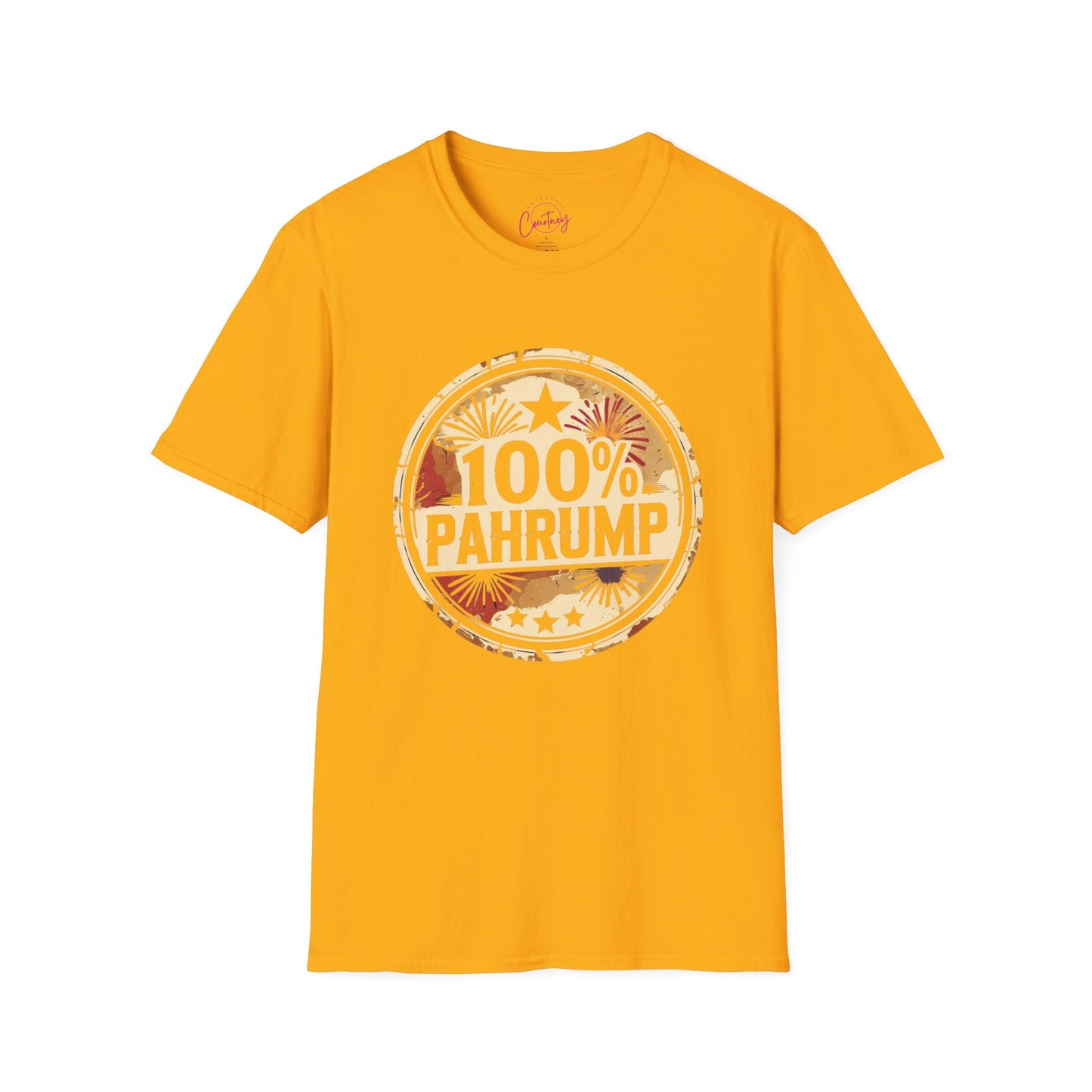 100% Pahrump — Certified Desert Rat Tee - S / Gold - T-Shirt