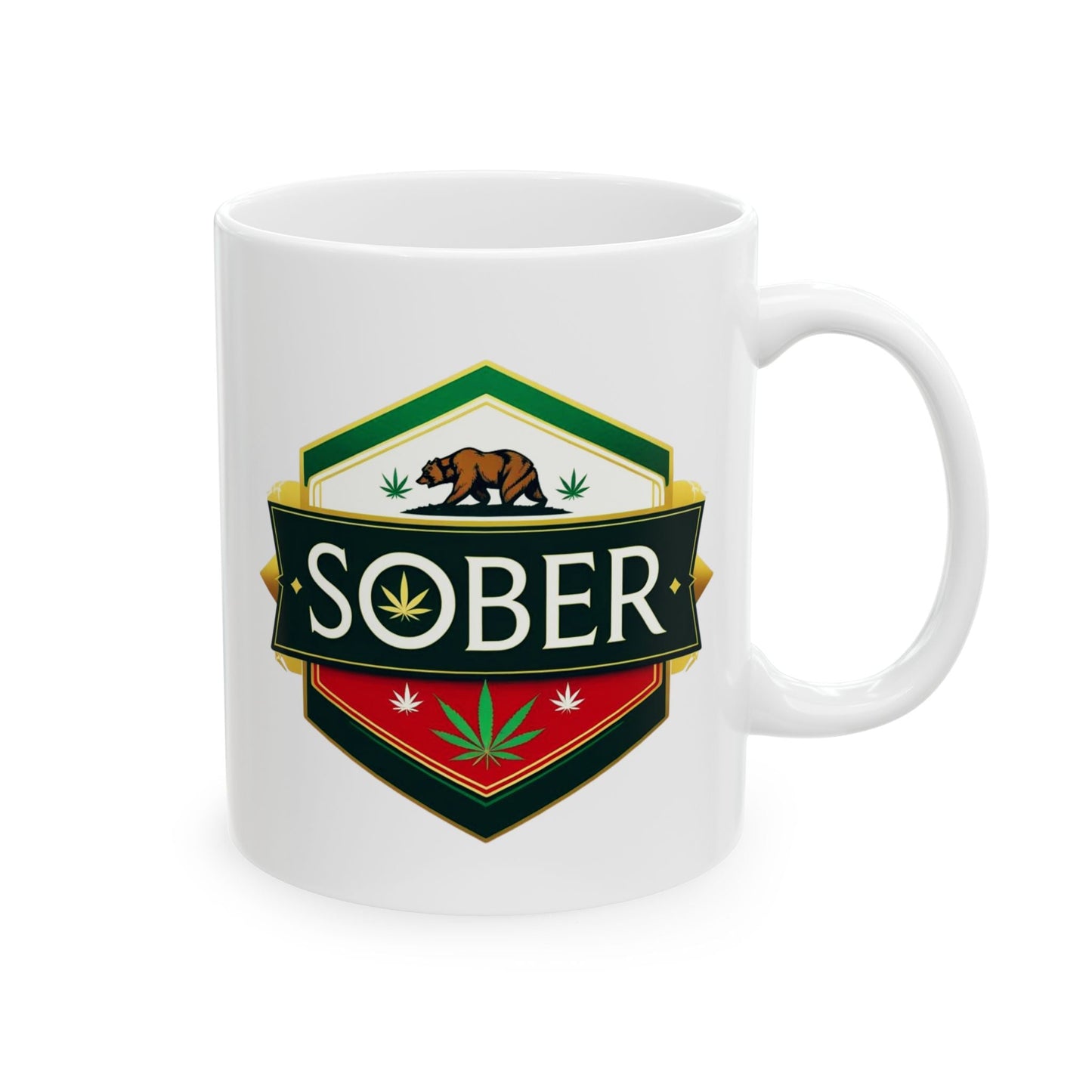 Cali Sober Mug – Cannabis-Inspired Coffee Cup for the Conscious & Clear-Minded (11 oz / 15 oz) - Mug