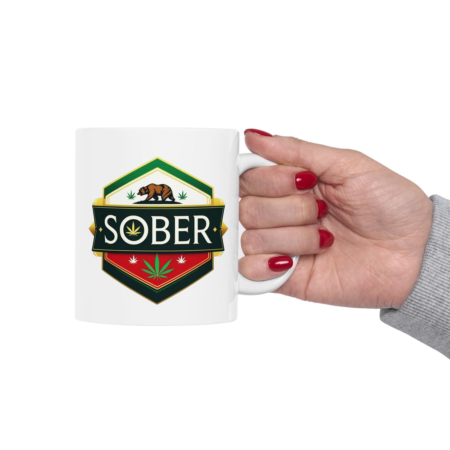 Cali Sober Mug – Cannabis-Inspired Coffee Cup for the Conscious & Clear-Minded (11 oz / 15 oz) - Mug