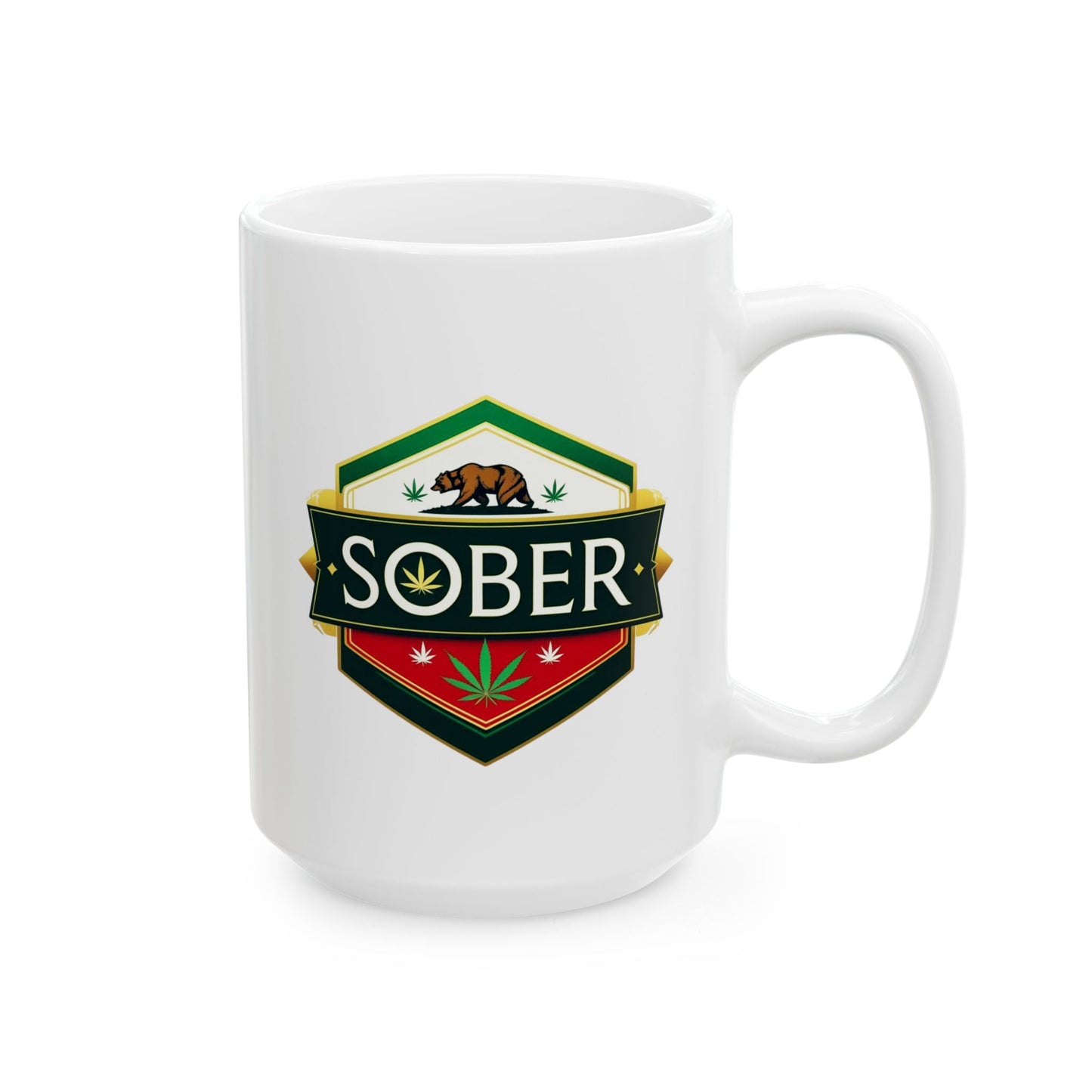 Cali Sober Mug – Cannabis-Inspired Coffee Cup for the Conscious & Clear-Minded (11 oz / 15 oz) - Mug