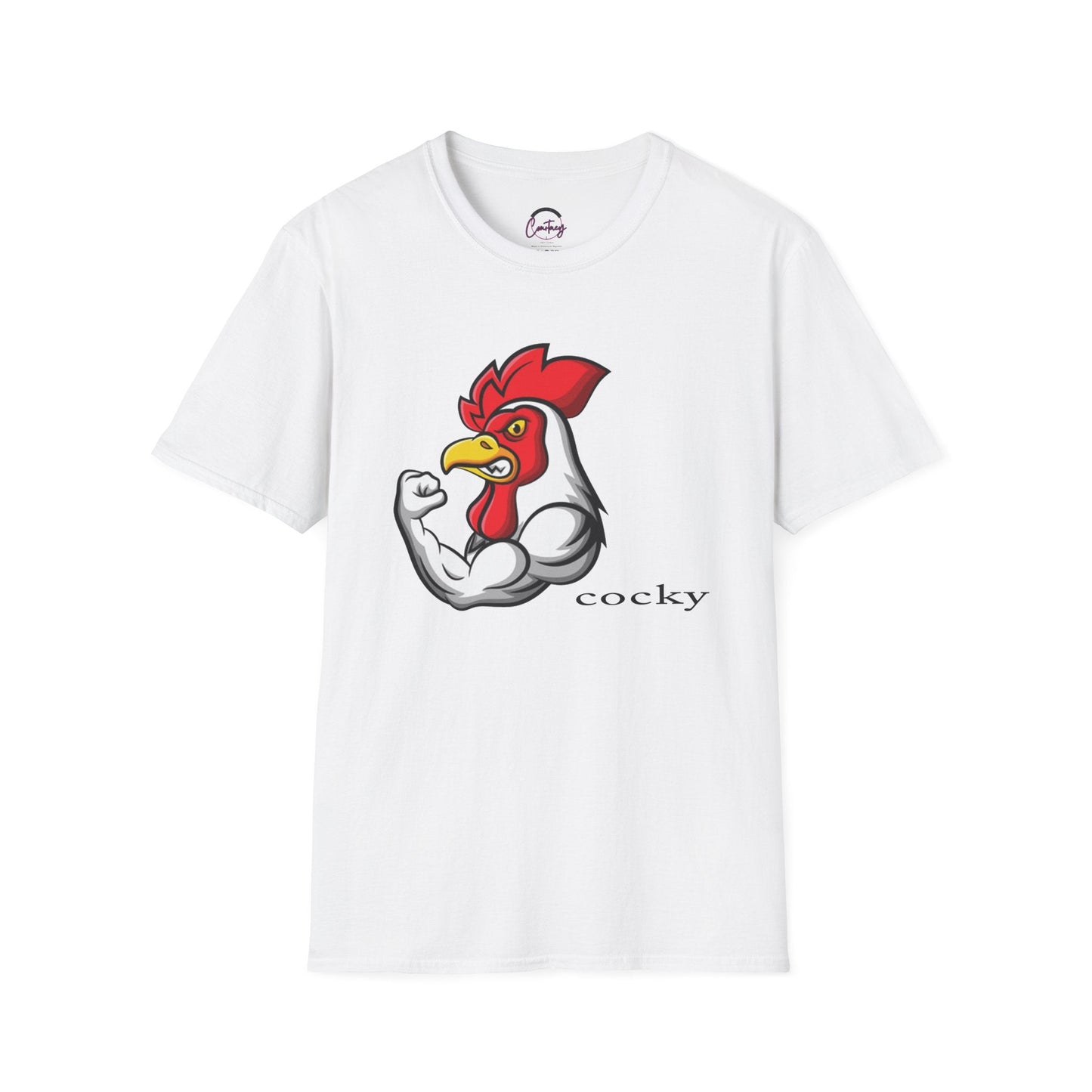 Cocky Rooster T-Shirt | Funny Bird Shirt | Farm Lover Gift | Confident Unisex Tee - White / S - T-Shirt