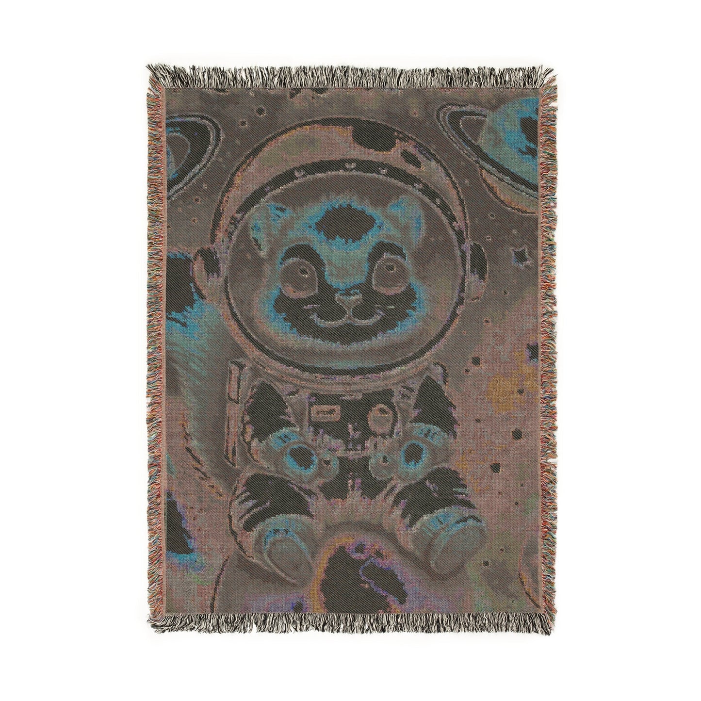 Cosmic Kitty – Woven Blanket Home Decor