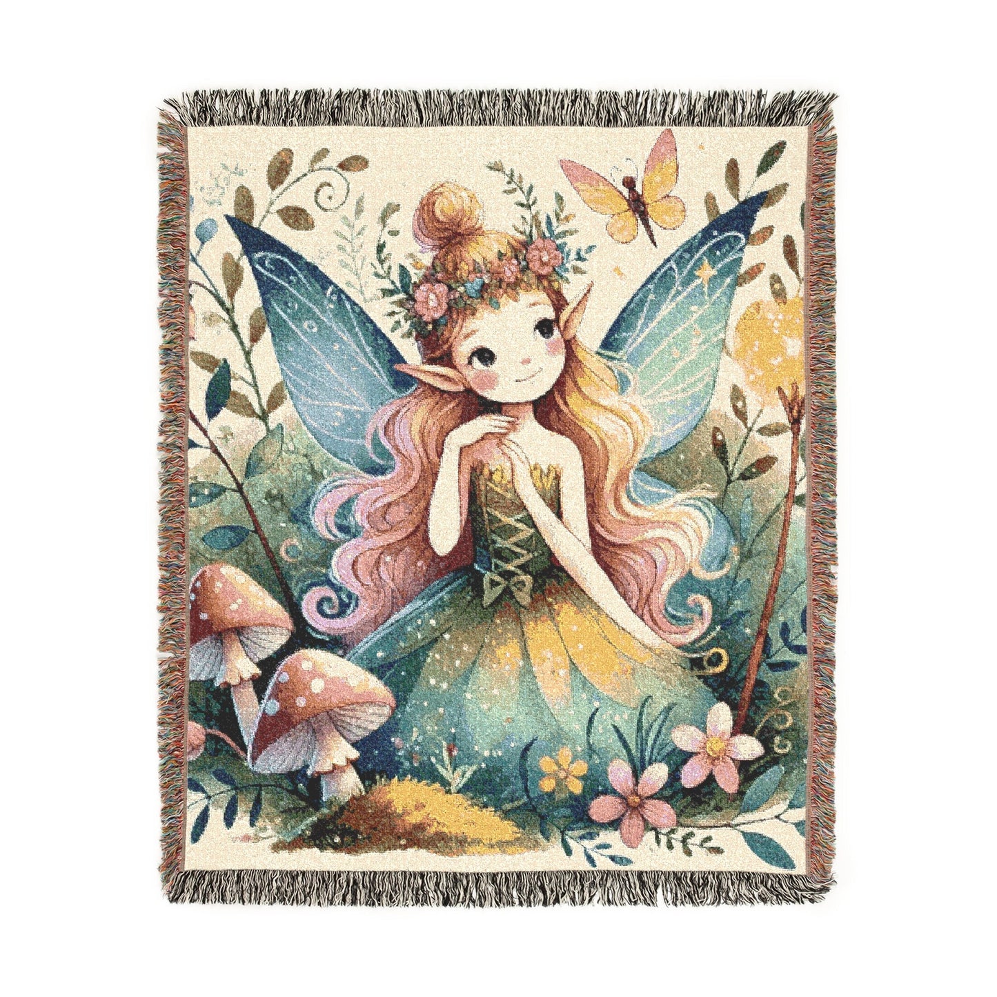 Enchanted Fairy – Woven Blanket Artwork / 60’’ × 50’’ Home Decor