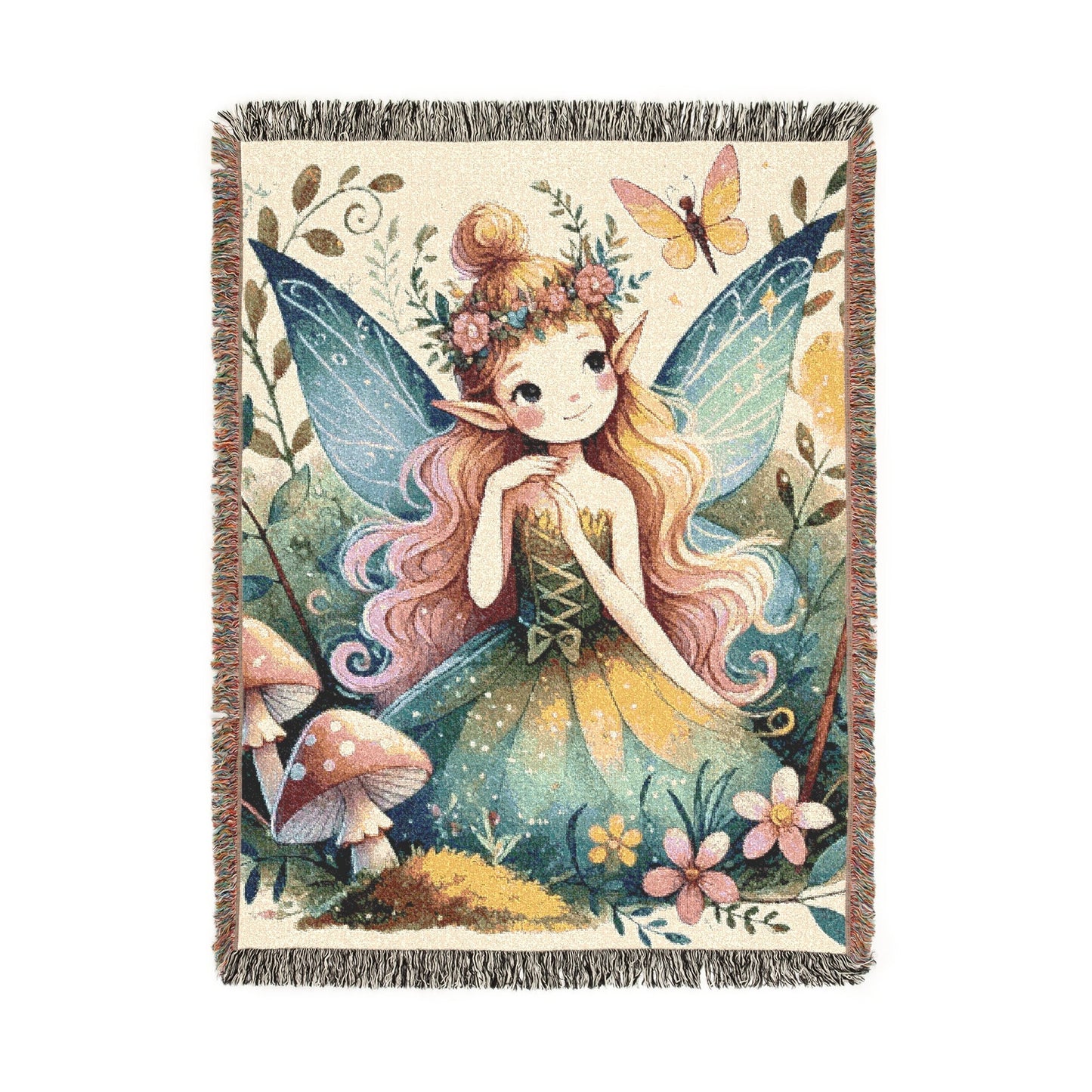 Enchanted Fairy – Woven Blanket Artwork / 80’’ × 60’’ Home Decor