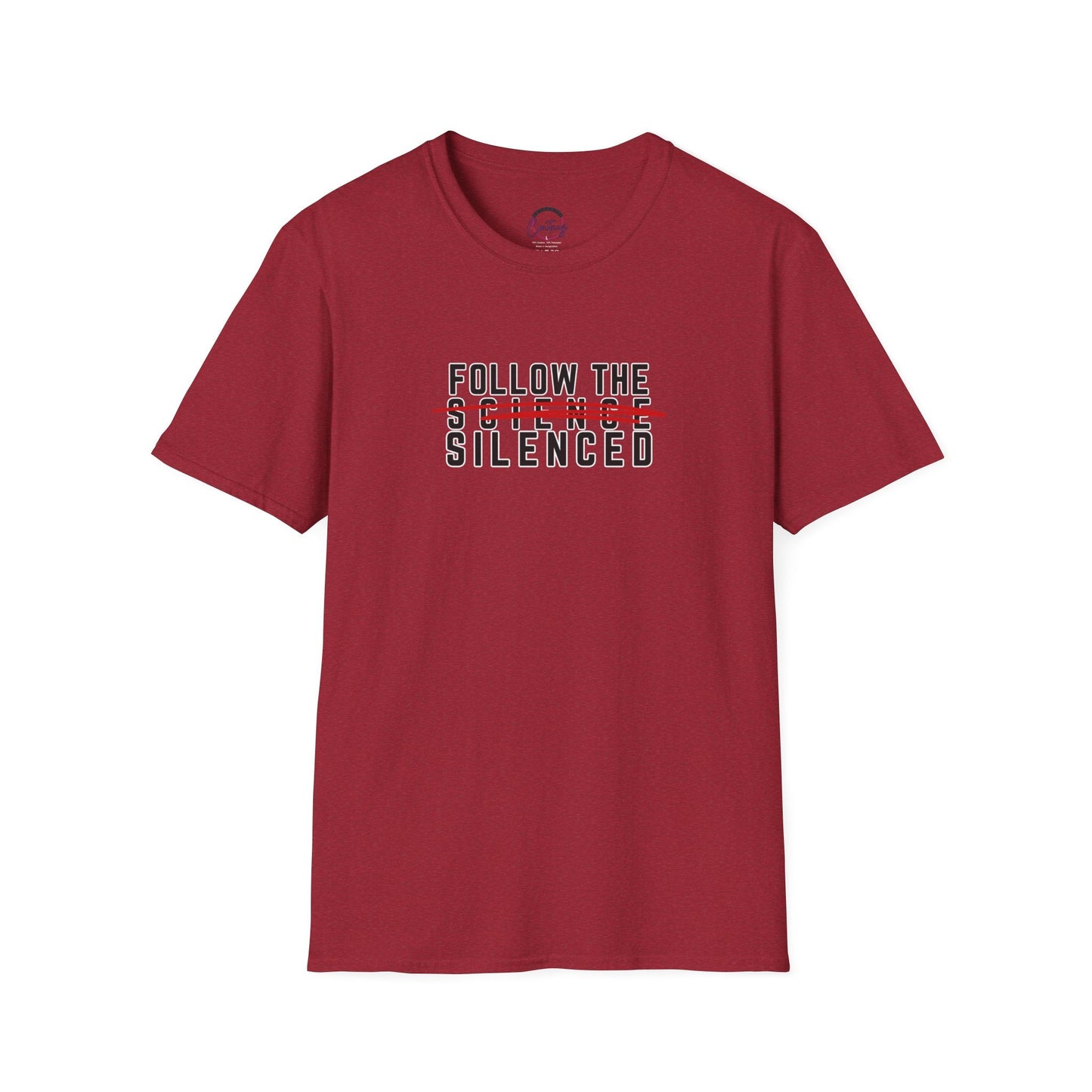 Follow The Silenced Conspiracy T-Shirt | Bold Statement Tee - S / Antique Cherry Red - T-Shirt