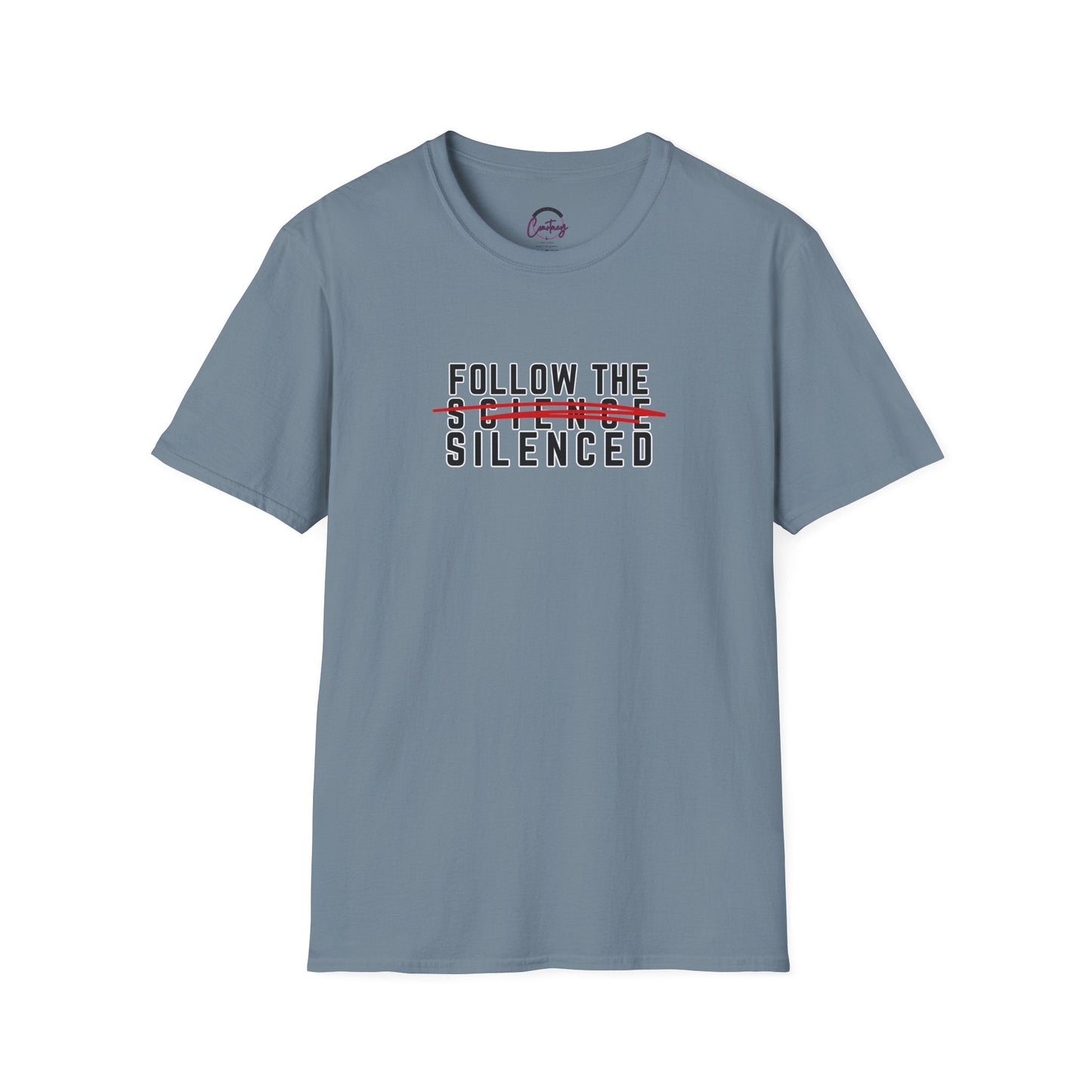 Follow The Silenced Conspiracy T-Shirt | Bold Statement Tee - S / Stone Blue - T-Shirt