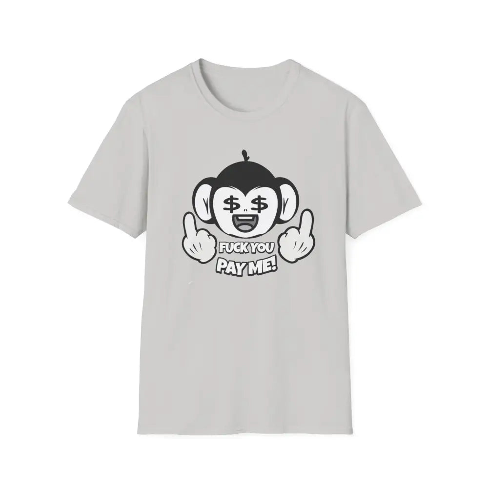 Fuck You Pay Me Pocket Unisex Tee Shirt - Ice Grey / S - T-Shirt