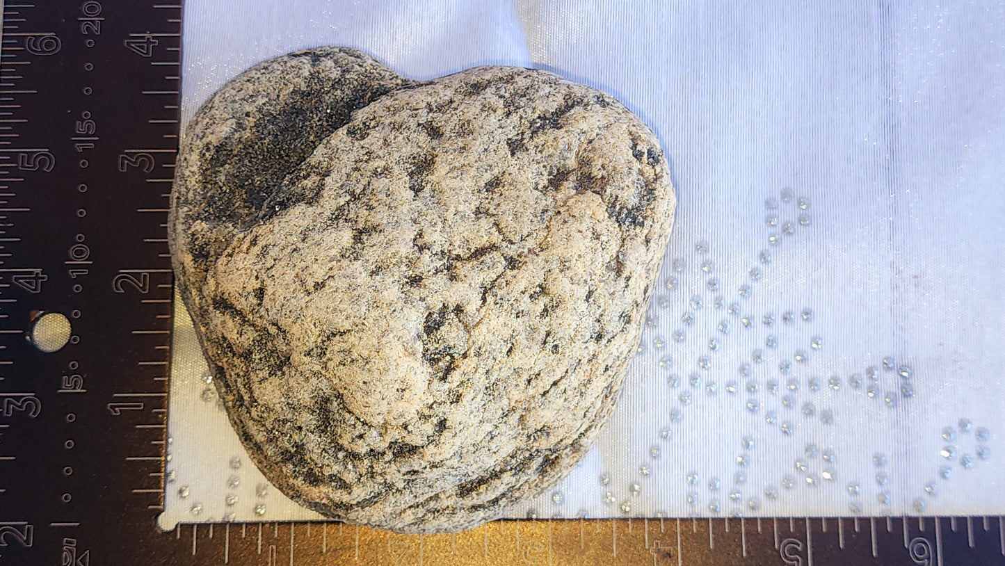 Heart Rock #02 – “Steady Love” (Speckled Strength Stone) - Love Rock