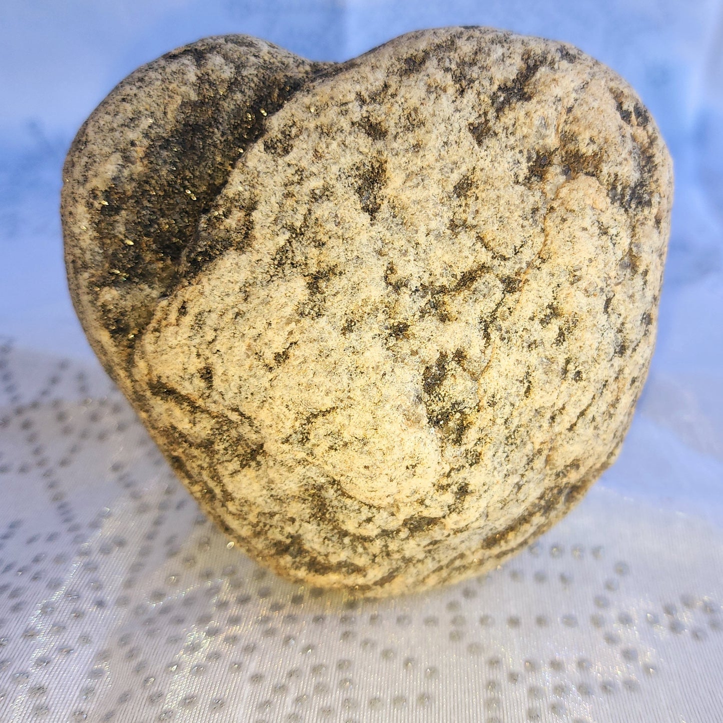 Heart Rock #02 – “Steady Love” (Speckled Strength Stone) - Love Rock