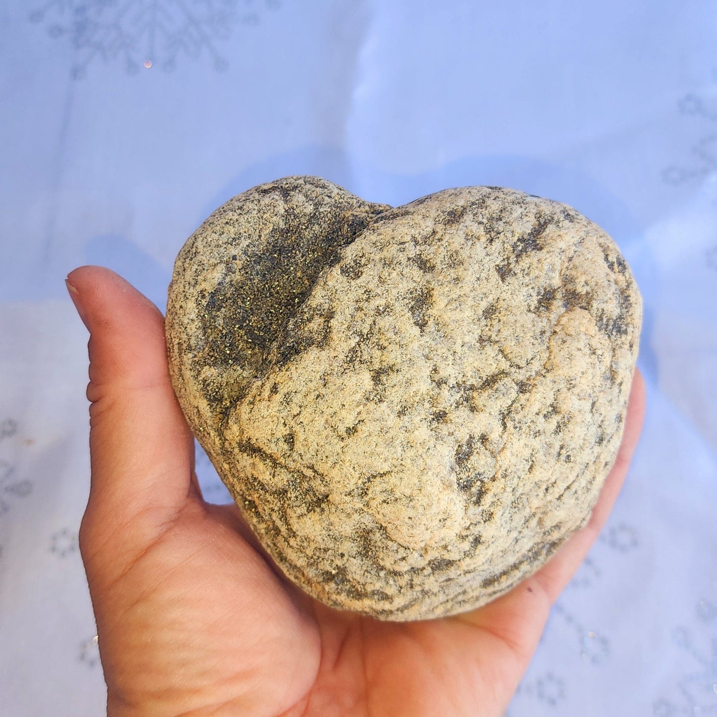 Heart Rock #02 – “Steady Love” (Speckled Strength Stone) - Love Rock