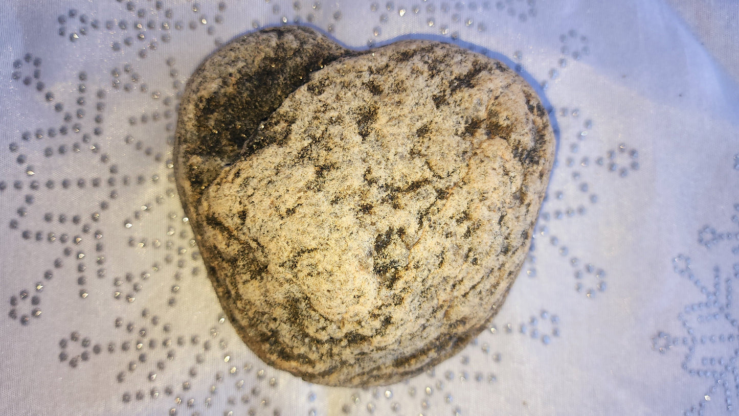 Heart Rock #02 – “Steady Love” (Speckled Strength Stone) - Love Rock