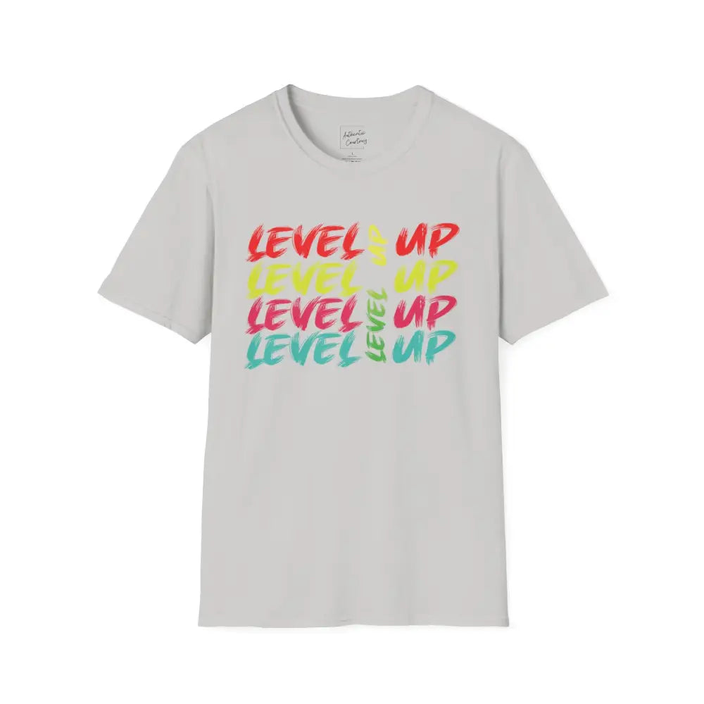 Level up tshirt | Level up teeshirt - Ice Grey / S - T-Shirt