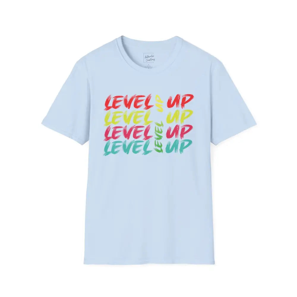 Level up tshirt | Level up teeshirt - Light Blue / S - T-Shirt