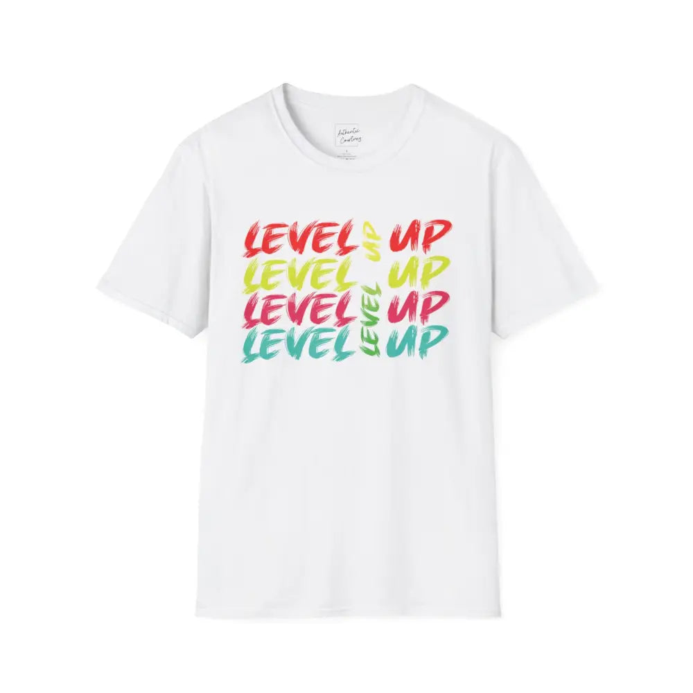 Level up tshirt | Level up teeshirt - White / S - T-Shirt