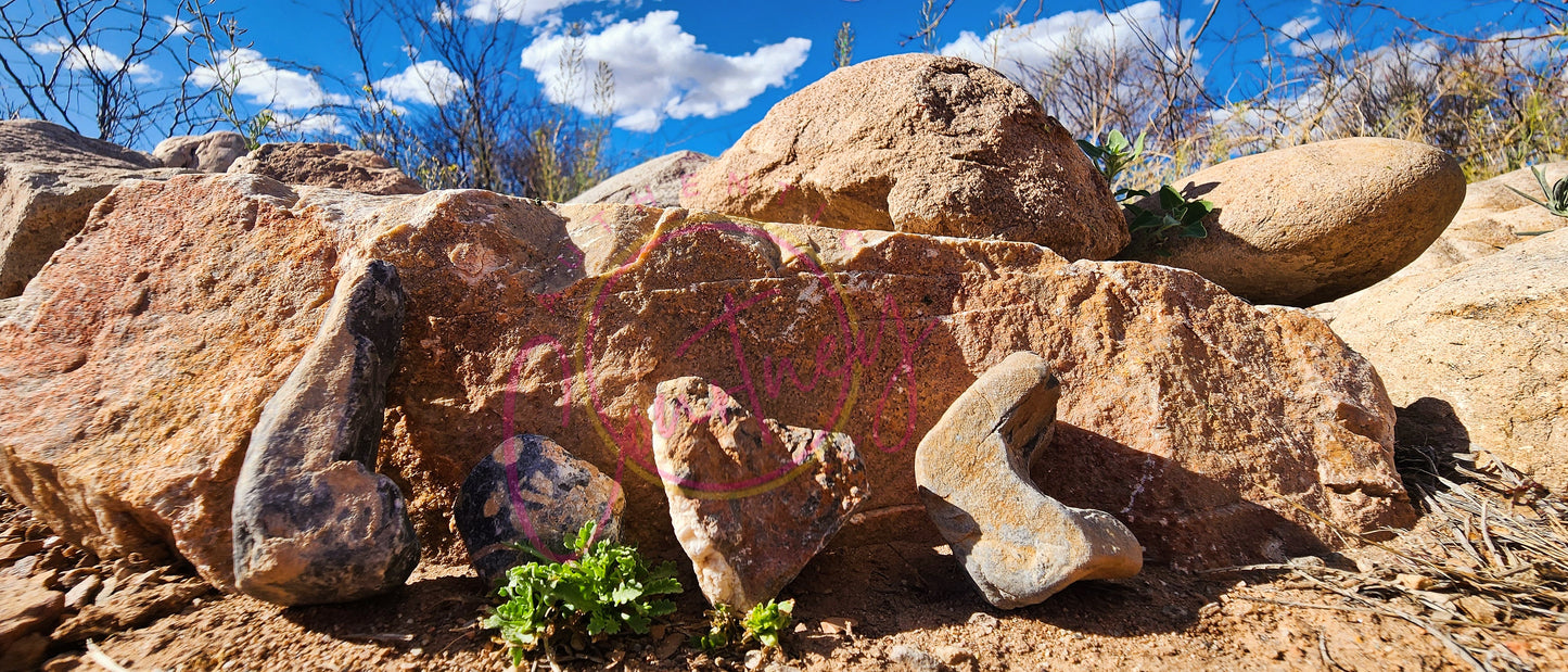 Love Rocks Fairbank Blue Sky Desert Rocks Photography Download