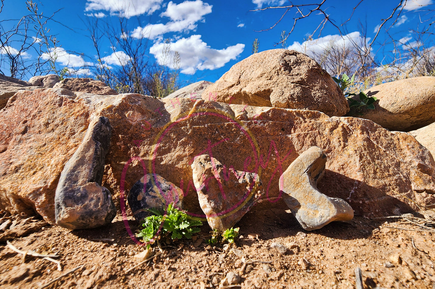 Love Rocks Fairbank Blue Sky Desert Rocks Photography Download
