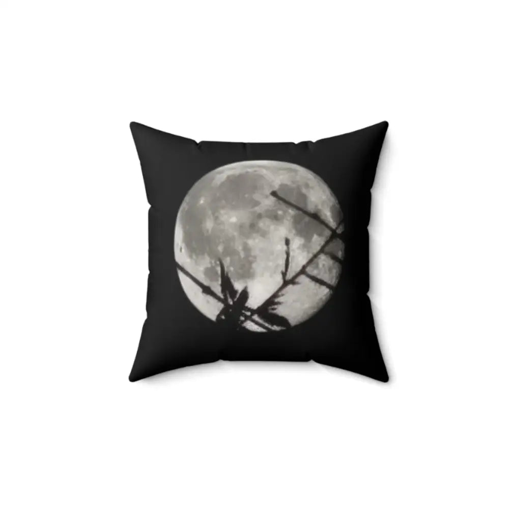 Lunar Botanica Collection | ’Silver Crossings’ Faux Suede Pillow - 14’’ × 14’’ - Home Decor