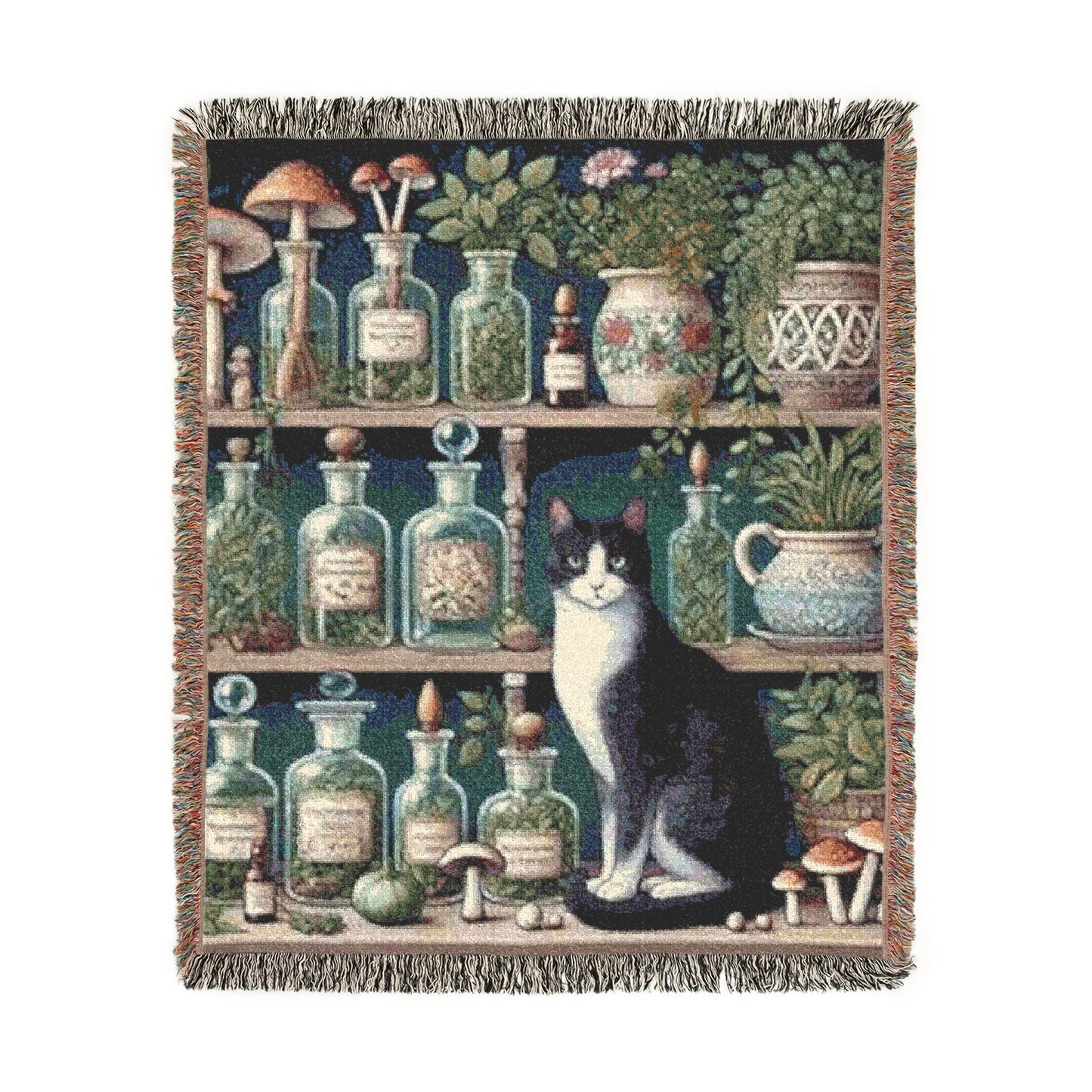 Mystic Apothecary – Woven Blanket Artwork / 60’’ × 50’’ Home Decor