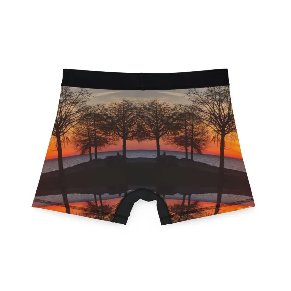 ’Pontchartrain Glow’ Men’s Boxers: Capture the Magic of a Louisiana Sunset Right in Your Pants - All Over Prints
