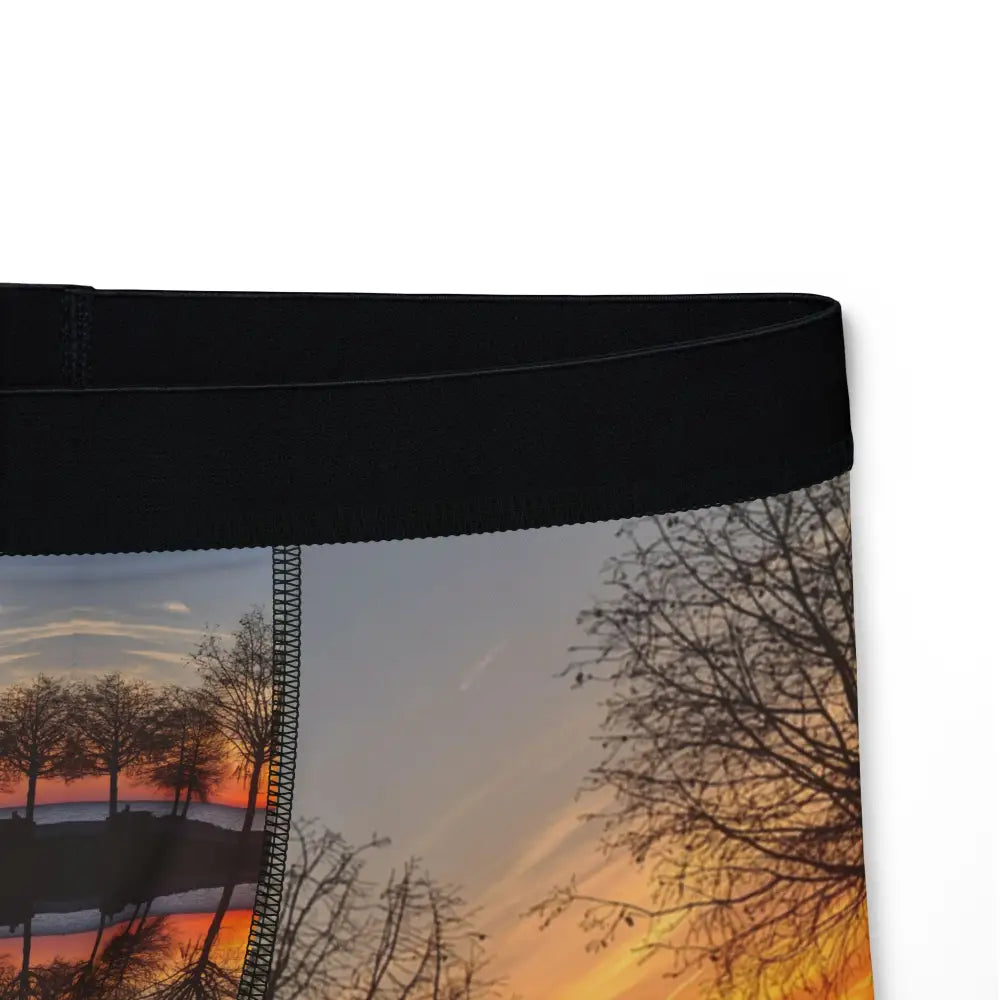 ’Pontchartrain Glow’ Men’s Boxers: Capture the Magic of a Louisiana Sunset Right in Your Pants - All Over Prints