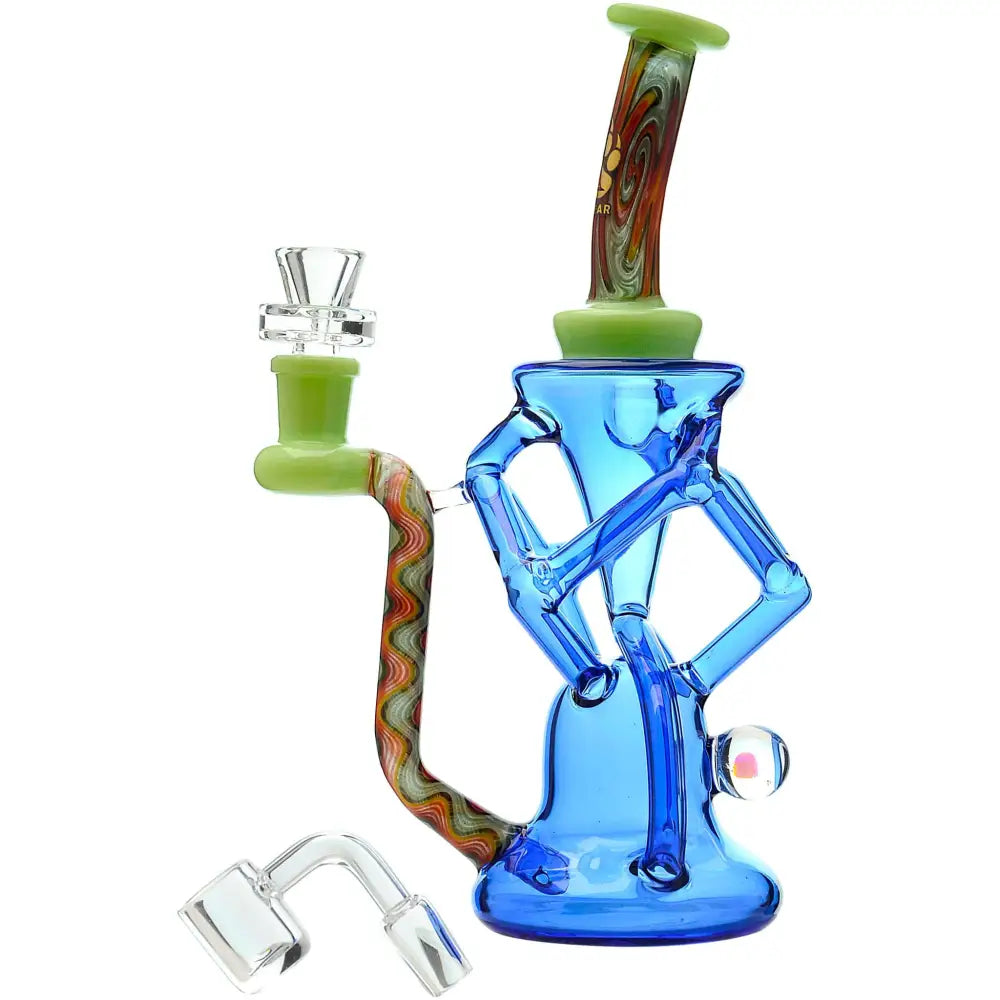 QUAD WIGWAG RECYCLER WITH OPAL - MGR + BLD - Water Pipe