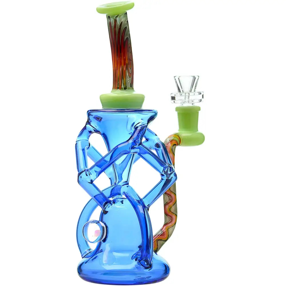QUAD WIGWAG RECYCLER WITH OPAL - Water Pipe