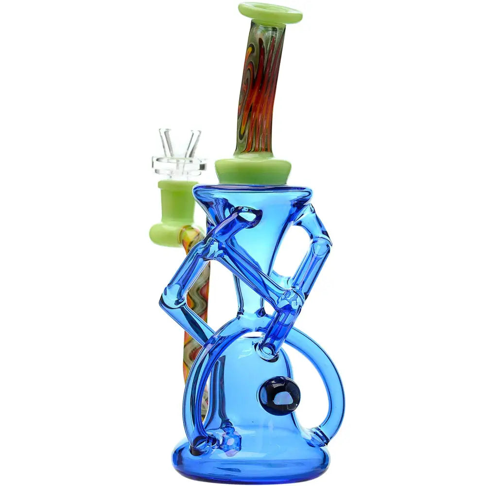 QUAD WIGWAG RECYCLER WITH OPAL - Water Pipe