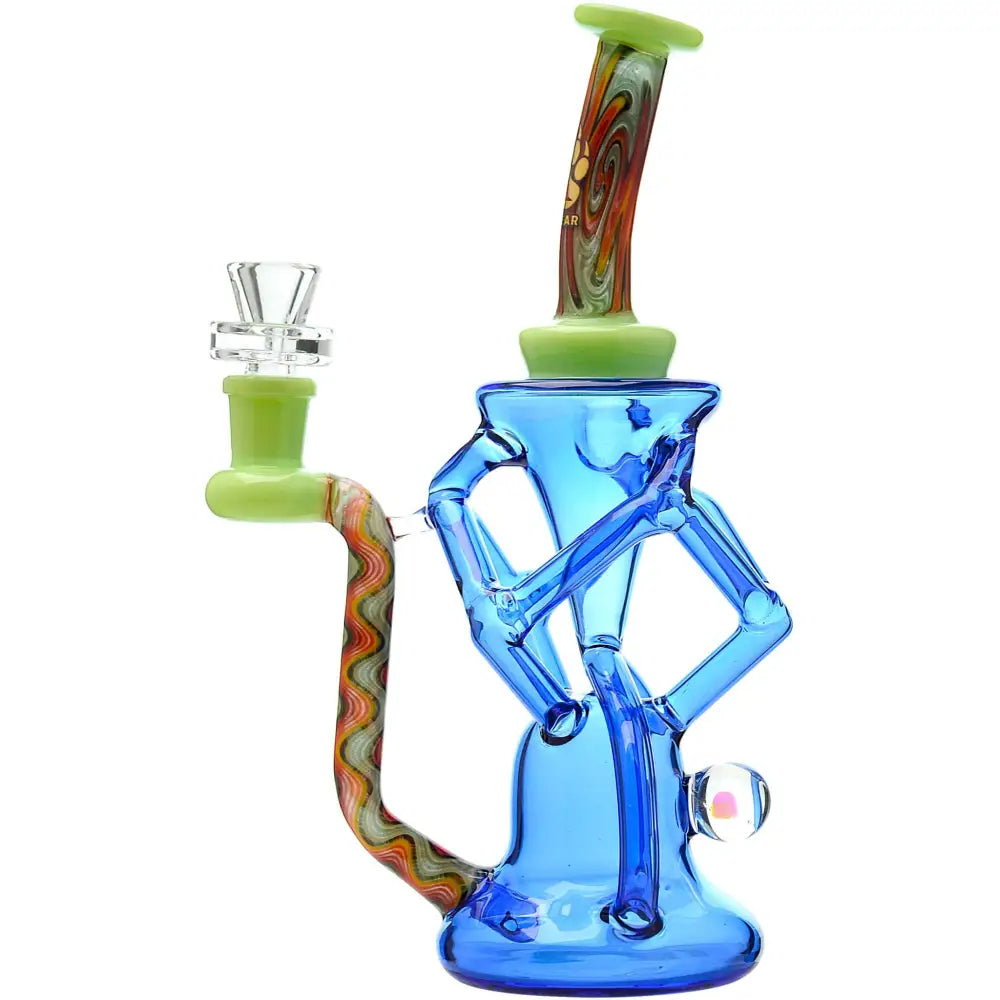 QUAD WIGWAG RECYCLER WITH OPAL - Water Pipe
