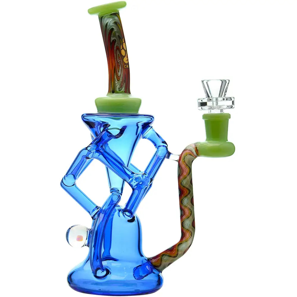 QUAD WIGWAG RECYCLER WITH OPAL - Water Pipe
