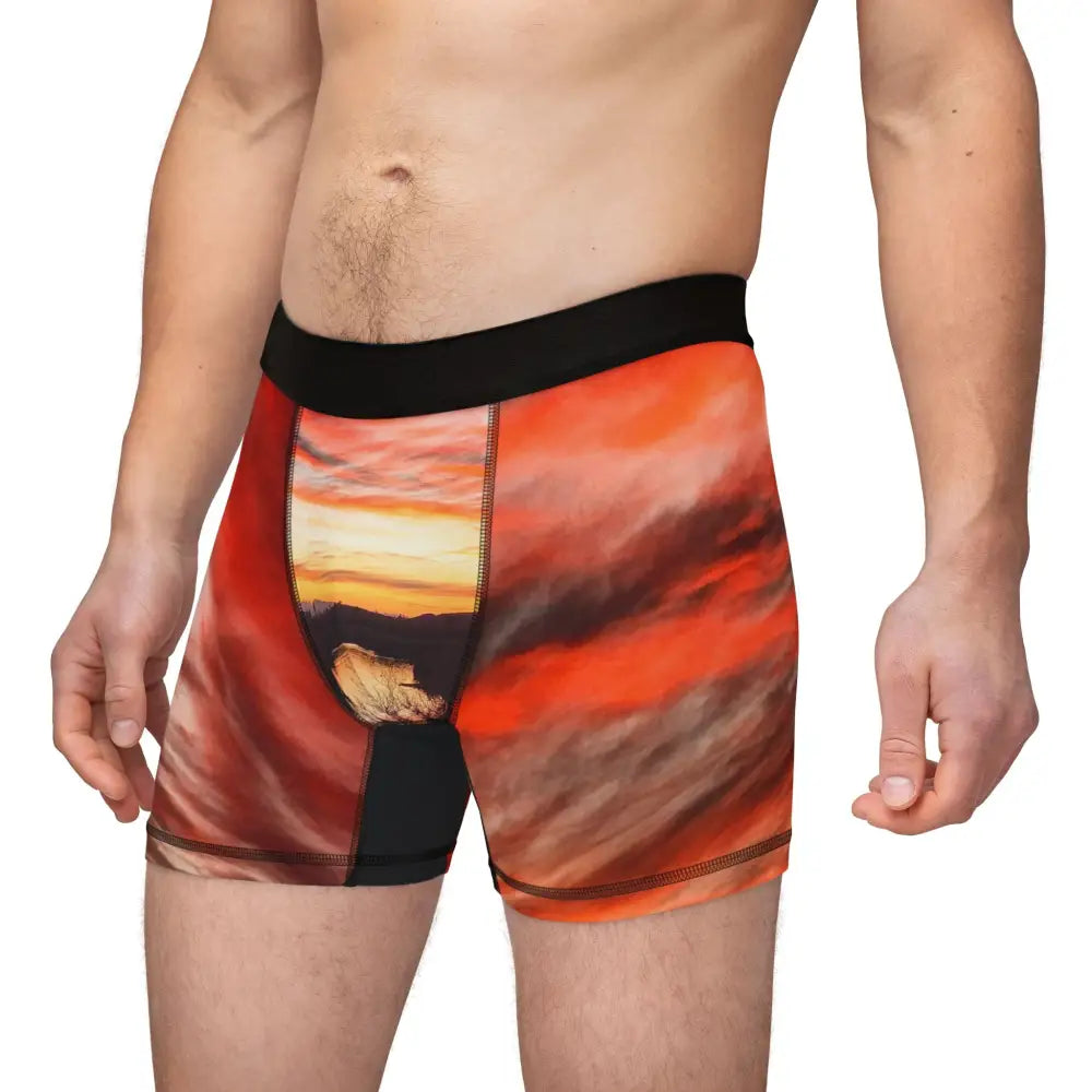 ’Rear View Sunset’ Boxer Briefs: Your Booty’s Best Friends - All Over Prints