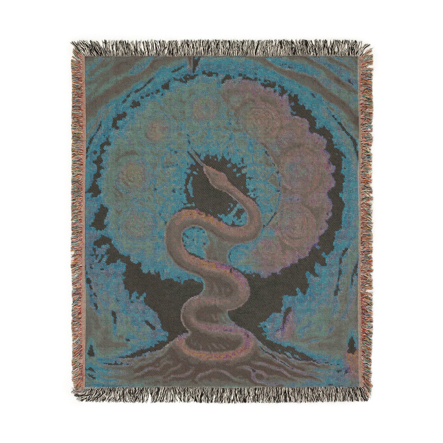 Serpent Awakening – Woven Blanket Home Decor