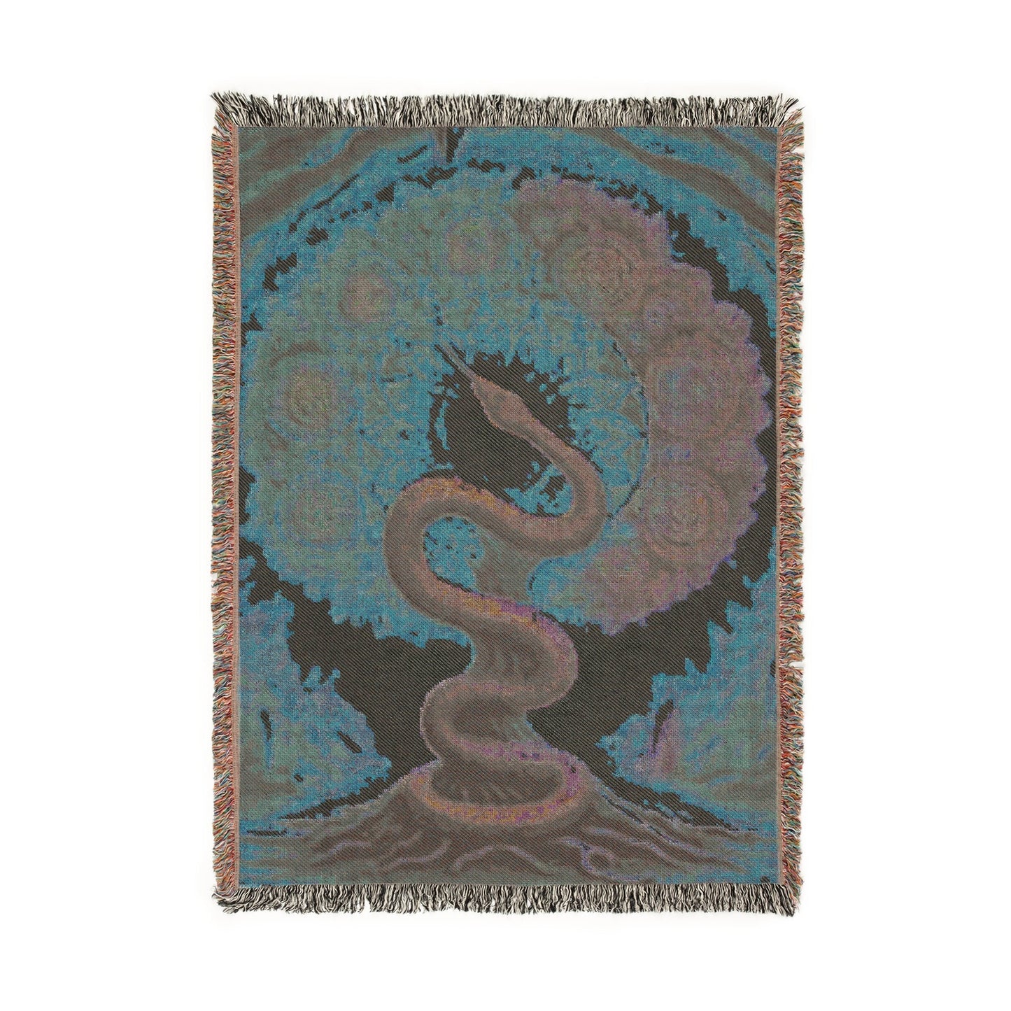 Serpent Awakening – Woven Blanket Home Decor