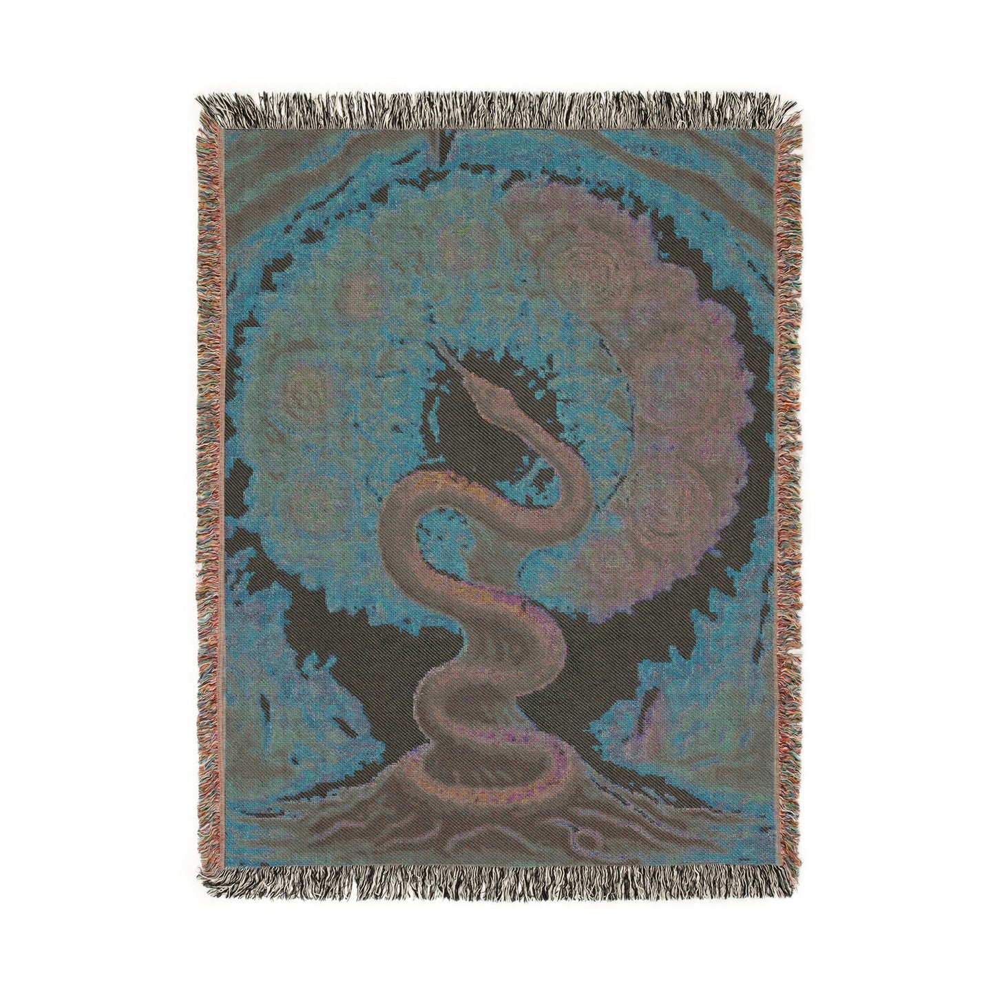 Serpent Awakening – Woven Blanket Home Decor