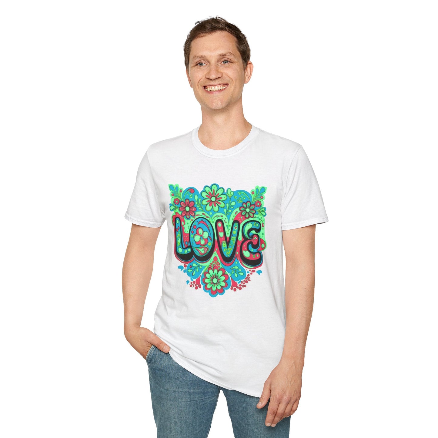 Turquoise Teal Love Tee T Shirt