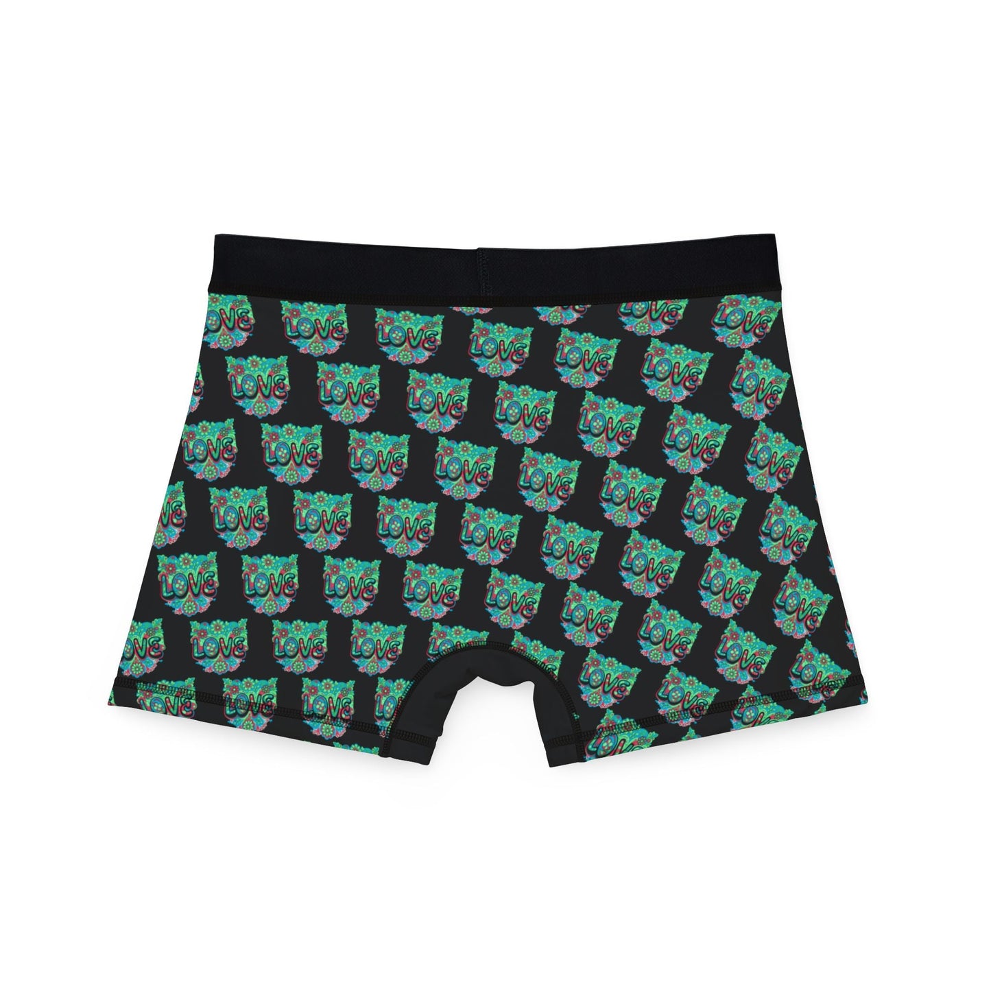 Turquoise Temple Love Boxer Briefs All Over Prints