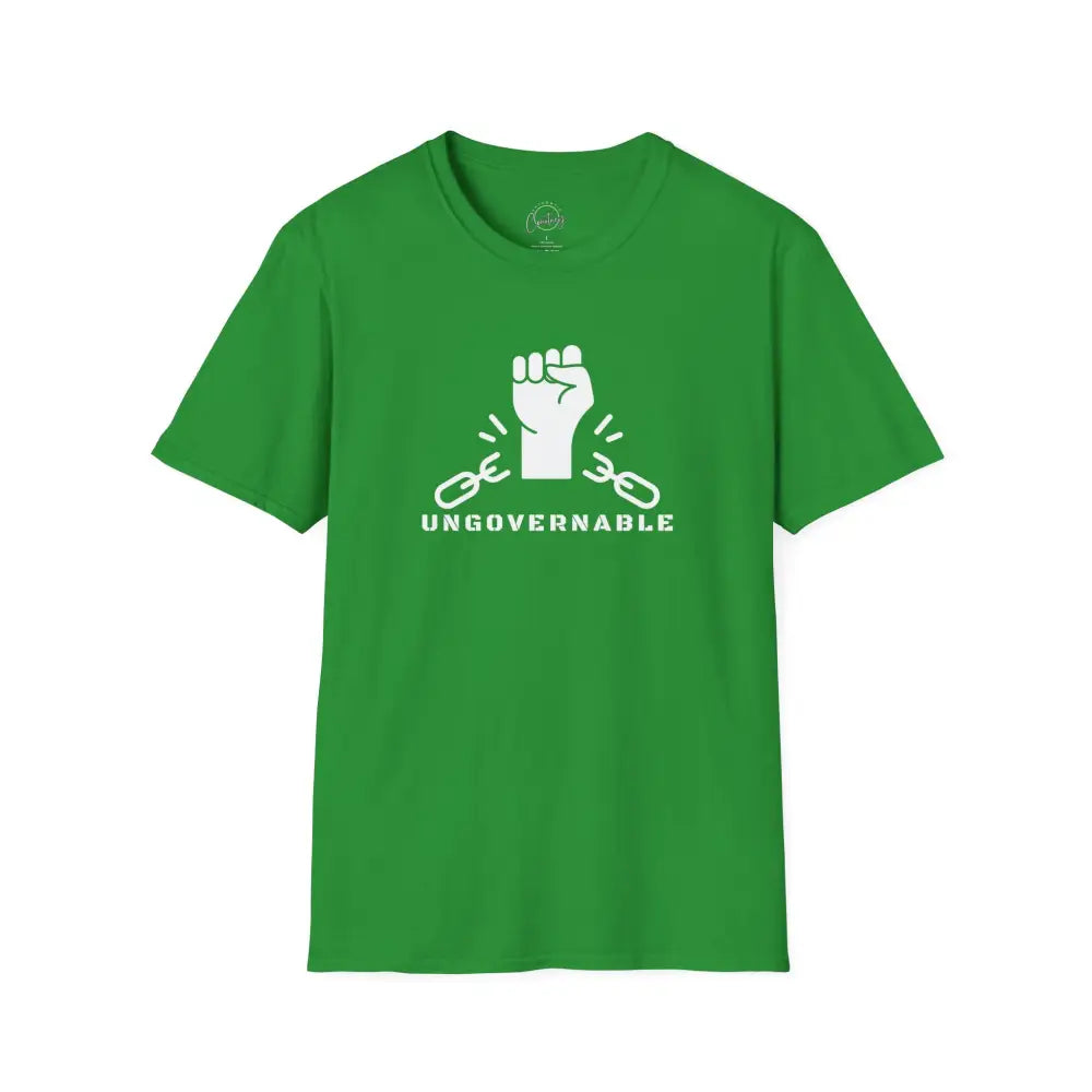 Ungovernable Fist Power T-Shirt | Rebel Strength Tee | Breaking Free Shirt - S / Irish Green - T-Shirt