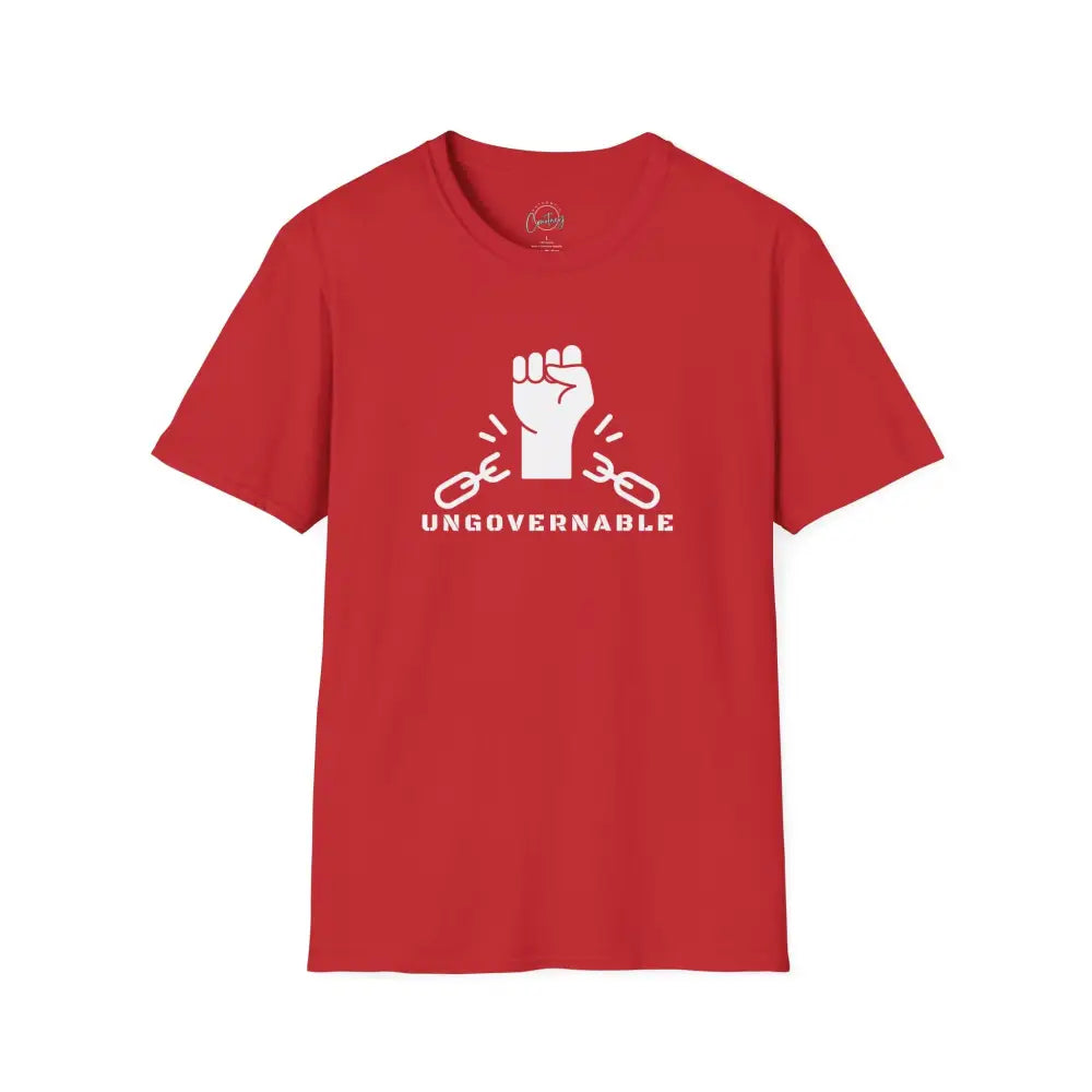 Ungovernable Fist Power T-Shirt | Rebel Strength Tee | Breaking Free Shirt - XS / Red - T-Shirt