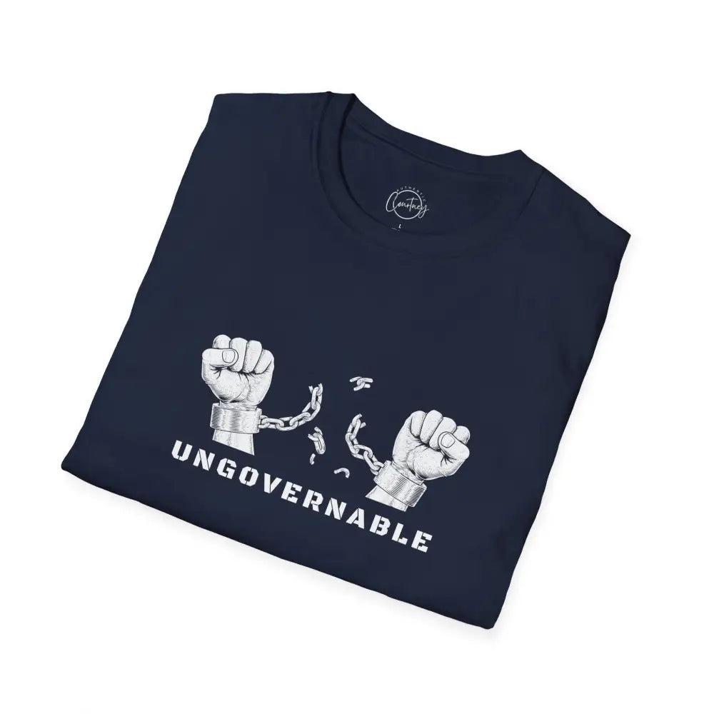 Ungovernable Handcuffs Breaking Free T-Shirt | Rebel Freedom Tee | Novelty Break the Chains Shirt - T-Shirt