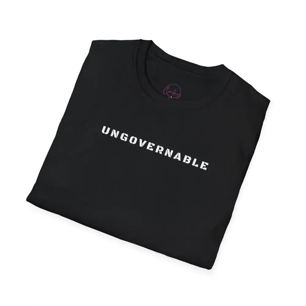 Ungovernable T-Shirt | Distressed Block Letters | Bold Statement Tee - T-Shirt