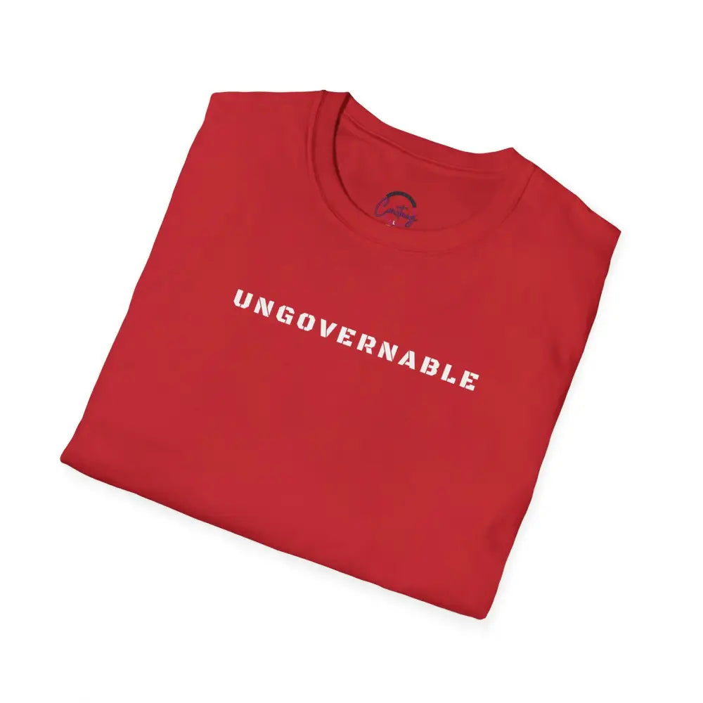 Ungovernable T-Shirt | Distressed Block Letters | Bold Statement Tee - T-Shirt