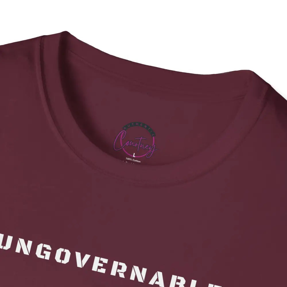 Ungovernable T-Shirt | Distressed Block Letters | Bold Statement Tee - T-Shirt