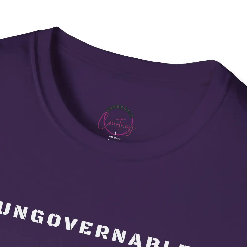 Ungovernable T-Shirt | Distressed Block Letters | Bold Statement Tee - T-Shirt
