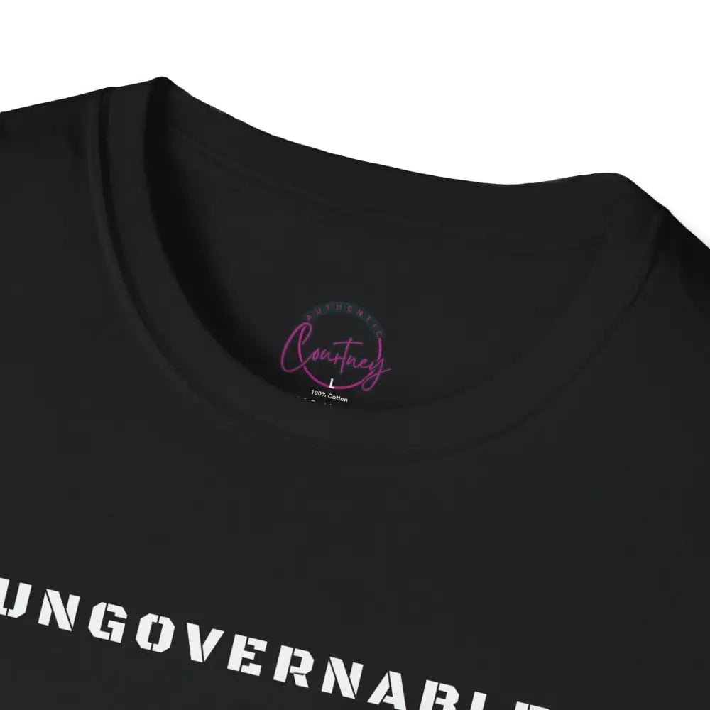 Ungovernable T-Shirt | Distressed Block Letters | Bold Statement Tee - T-Shirt