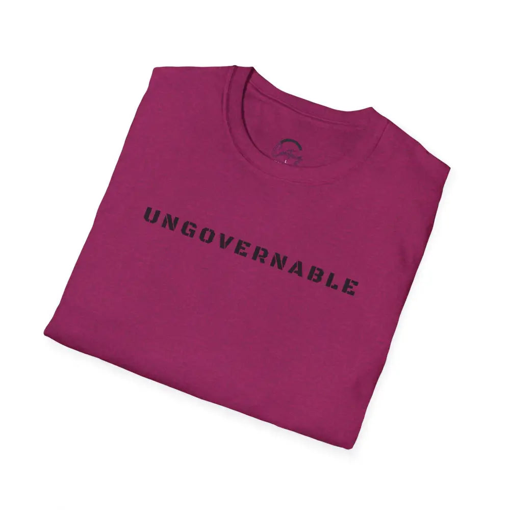 Ungovernable T-Shirt | Distressed Block Letters | Bold Statement Tee - T-Shirt