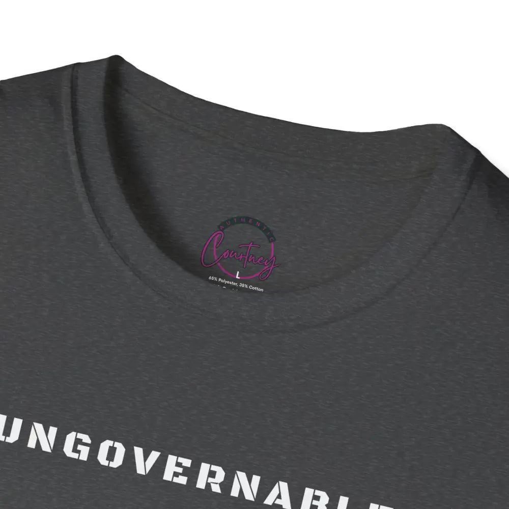 Ungovernable T-Shirt | Distressed Block Letters | Bold Statement Tee - T-Shirt