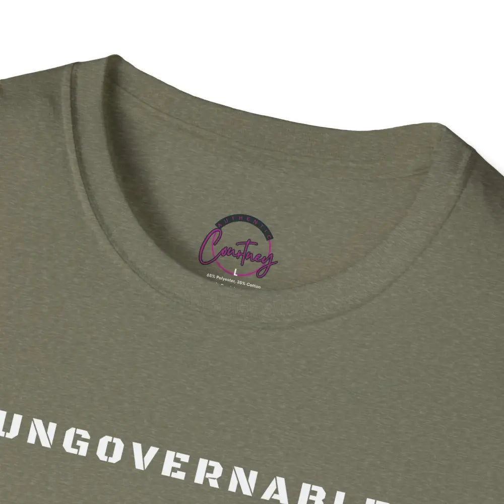 Ungovernable T-Shirt | Distressed Block Letters | Bold Statement Tee - T-Shirt