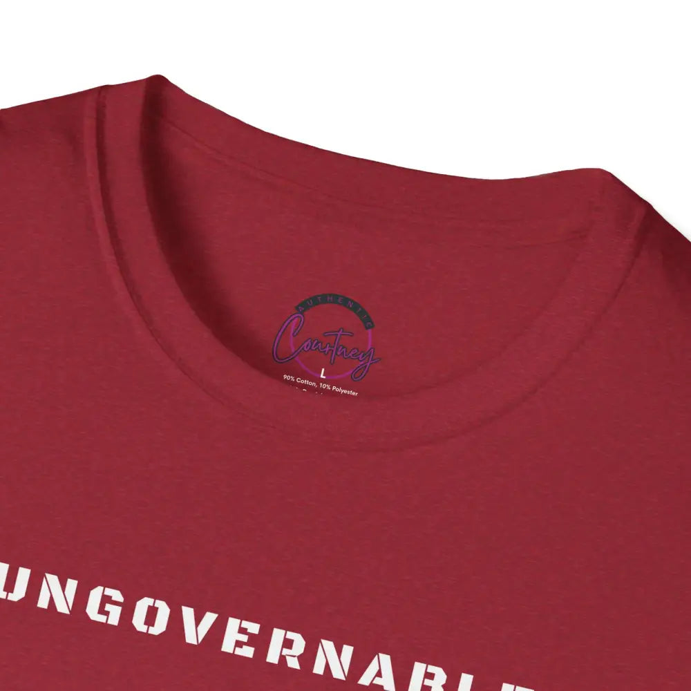 Ungovernable T-Shirt | Distressed Block Letters | Bold Statement Tee - T-Shirt