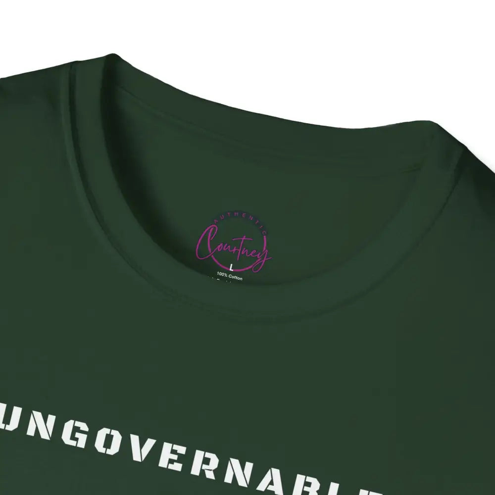 Ungovernable T-Shirt | Distressed Block Letters | Bold Statement Tee - T-Shirt
