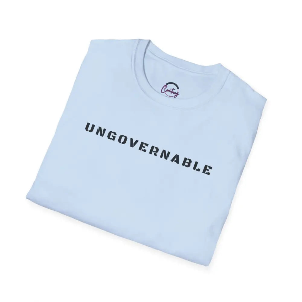 Ungovernable T-Shirt | Distressed Block Letters | Bold Statement Tee - T-Shirt