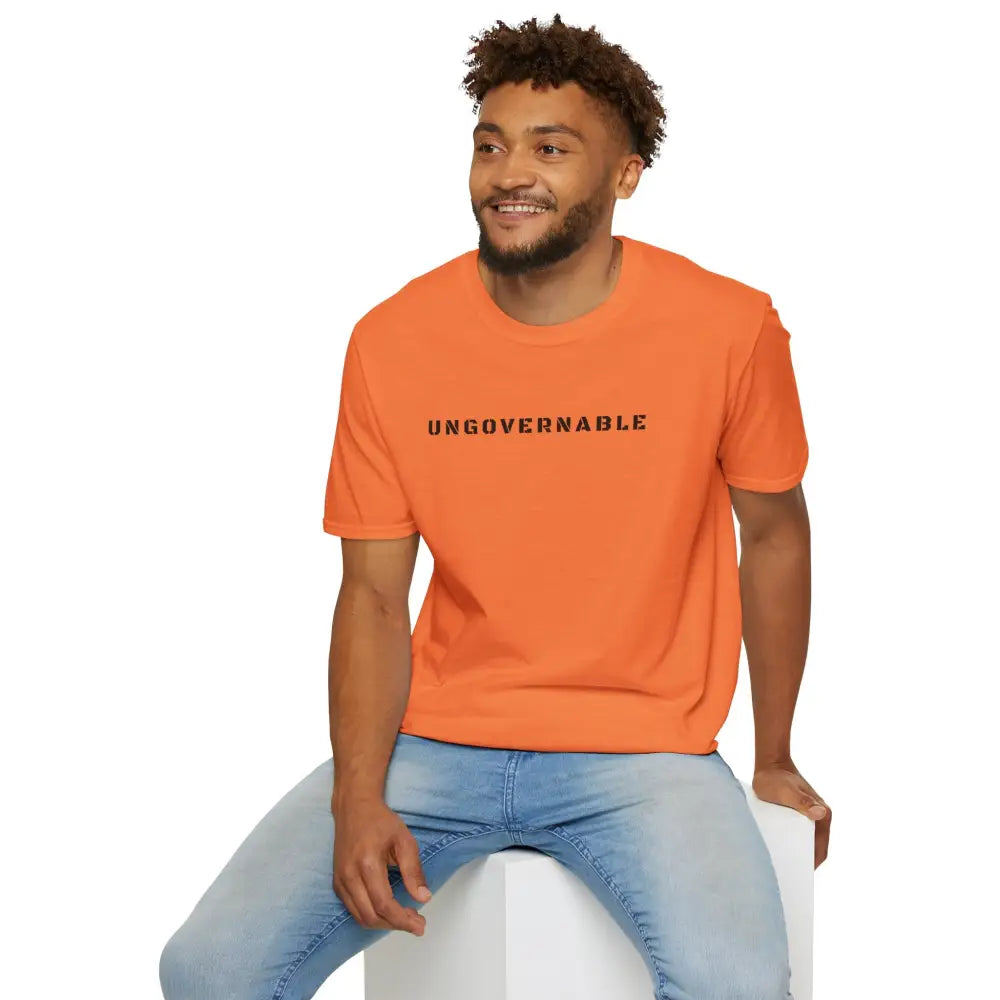 Ungovernable T-Shirt | Distressed Block Letters | Bold Statement Tee - T-Shirt